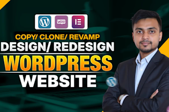 copy, clone, redesign website or revamp wordpress using elementor pro
