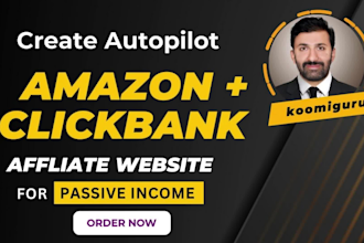 create autopilot amazon or clickbank affiliate website or news autoblog