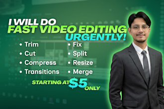 trim, split, cut, merge or compress your video in 2 hours