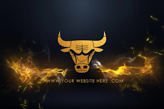 create 3 stunning logo intro video animation
