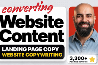 write your website content, seo homepage, landing page copy