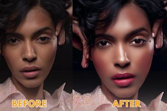 headshot portrait high end skin retouching and photo beauty wedding edit image