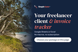 create a freelancer client and invoice tracker in google sheets or excel