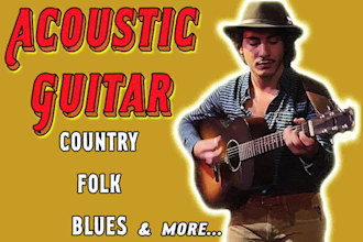 record folk, blues and country fingerstyle acoustic guitar