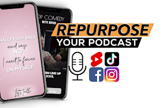 repurpose your podcast into tiktok, reels, shorts video