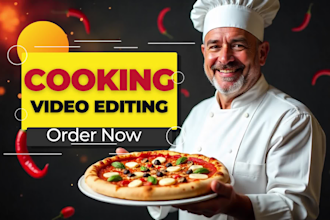 do cooking video editing, recipe reels with sound design