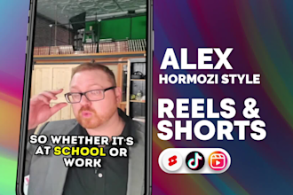 make instagram reels, tiktok, and youtube shorts with captions like alex hormozi