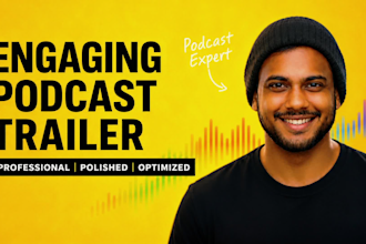 edit a high converting podcast trailer and intro video editing
