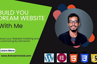 be your blog website designer and customizer with elementor
