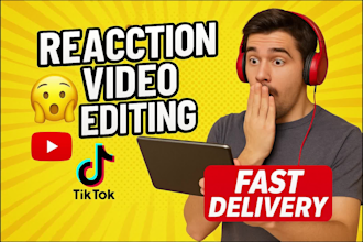 edit your reaction videos for youtube professionally