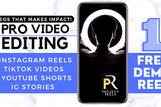 edit 5 professional instagram reels with captions