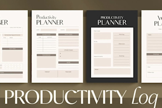 design custom planner, journal, tracker, or workbook