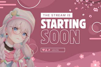 design animated twitch package, panels, intro screens, banners, overlays, alerts