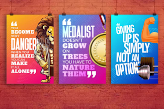 design motivational quotes canvas wall art for you