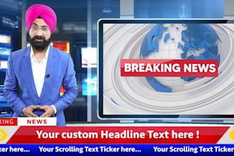 be breaking news anchor for promotional video, happy birthday message