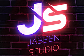 create neon sign light video intro animation