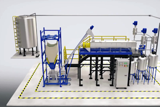 create 3d industrial machinery, manufacturing and factory process animation
