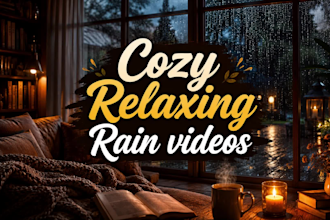 create relaxing cozy rain video for your youtube channel
