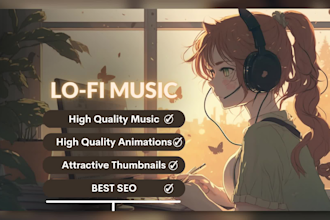 create 20 unique lofi music videos, youtube automation