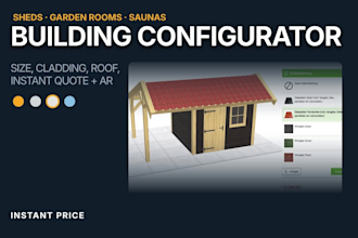 build a 3d building garden room or shed configurator