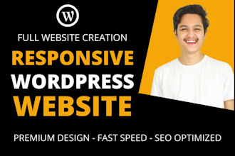 build website, full website creation with modern design in wordpress