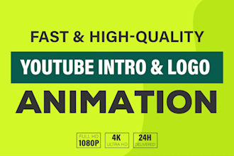 do professional 3d logo animation or youtube intro video
