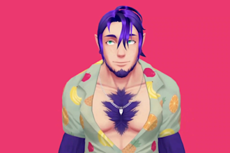 convert your live 2d to 3d vtuber avatar vrm character model, mmd ,rigging vriod