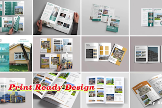 design professional brochures, company profiles, annual reports, and proposals