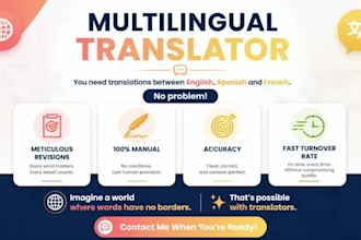 translate between english, french or spanish