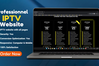 design or redesign professional iptv reseller store website creation