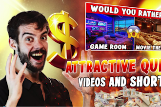 custom engaging trivia quiz videos for youtube and social media