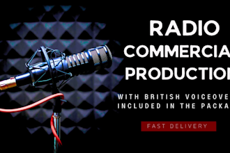 record a british voice over for a radio commercial