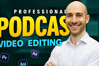 do professional podcast youtube video editing and interview editing