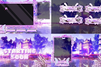create pretty twitch overlays and panels for vtubers
