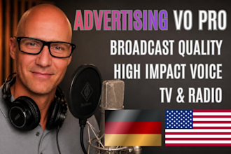 be the voice for your tv, radio, and social media ads