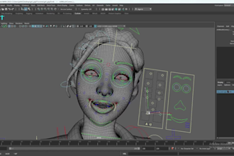 rigg your 3d character with facial control panel