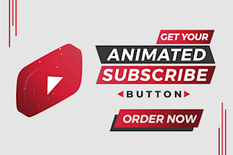 design and animate subscribe animation and bell icon animation overlay