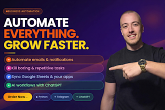 automate data entry, reports, scraping, and integrations