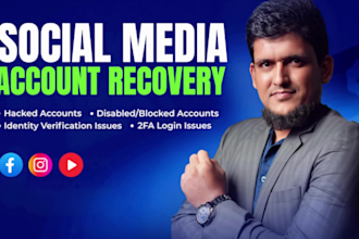 help you recover hacked facebook, instagram,youtube accounts and fix 2fa login