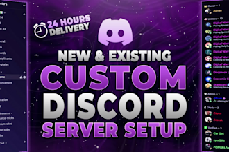 setup new and existing discord server setup, whop setup within 24 hours