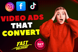 create high converting facebook video ads, tiktok ads, dropshipping video ads
