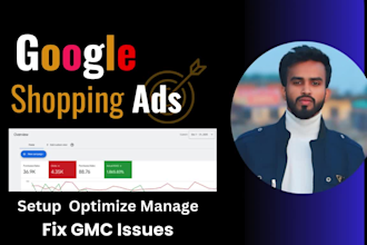 setup google shopping ads campaigns and fix merchant suspension