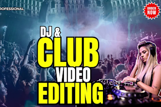 create dj night club, music events, highlight concerts, song, parties, promo