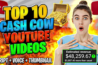 make top 10 cash cow faceless youtube videos