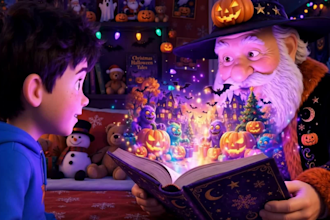 create a special halloween or christmas animated video, kids book animation