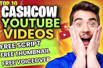 make top 10 cash cow youtube videos with script