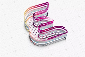 do drawing 3d glossy logo intro
