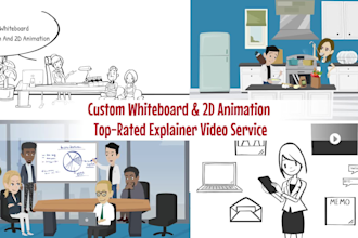 create a custom whiteboard animation explainer and 2d animated video
