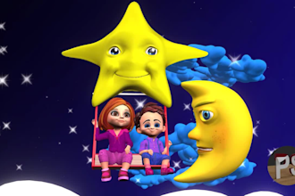 create 3d nursery rhymes, stories and educational video