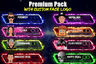 make animated apex legends health bar with customized face logo